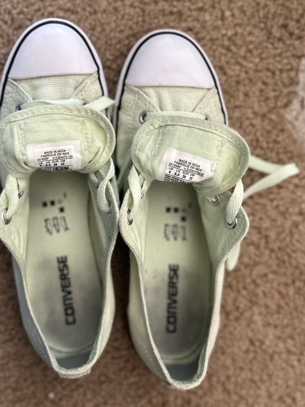 Converse Chuck Taylor All Star Dainty Ox Mint Green Women’s 8.5 - Picture 7 of 12